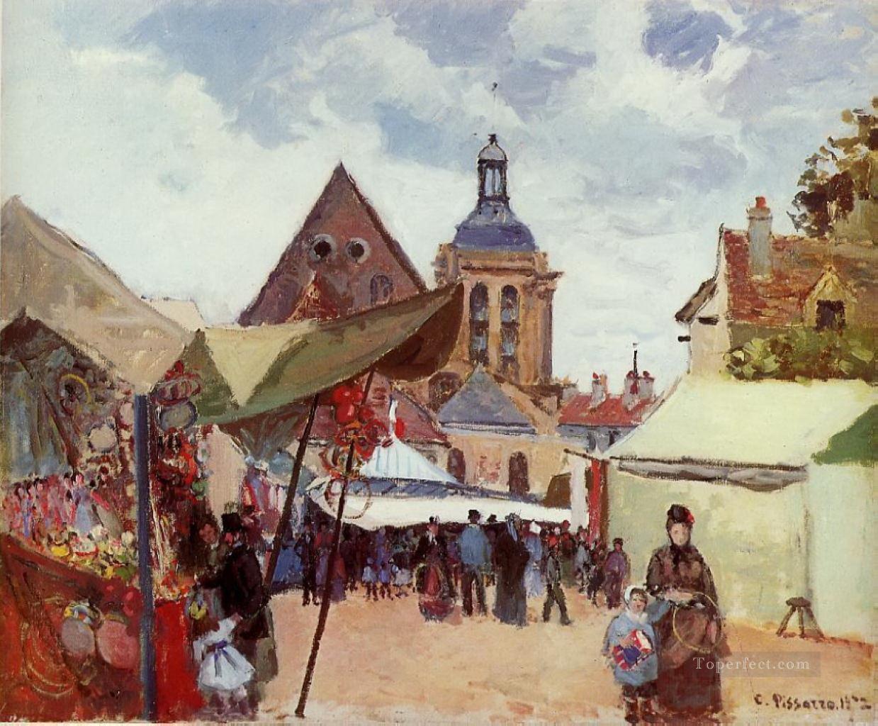 Fiesta de septiembre de Pontoise 1872 Camille Pissarro Pintura al óleo